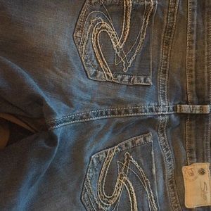 Silver blue Jean capris size W 28